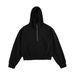 Japanese Minimalist High-Neck Hooded Sweatshirt – Unisex Zip-Up Streetwear Pullover With Oversized Fit, Solid Color Casual Top_viptrois.com