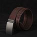 Men's Belts Men's Leather Belt Simple And Generous Canvas Belt Automatic Buckle Casual Trendy Men's Belt Fashionable And Versatile_viptrois.com