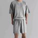 Men's Clothing New Summer Shorts Short Sleeved Men's Terry Casual Round Neck Sports Men's Two Piece Suit_viptrois.com