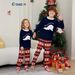 Christmas tree Bear alphabet stripes Christmas family dress printed home wear pajamas_viptrois.com