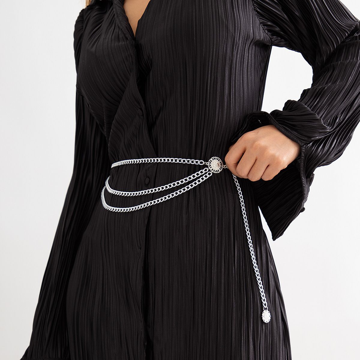 Unisex Alloy multi-layer exaggerated body chain women's trend Queen head retro street photo belt chain_viptrois.com