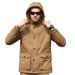 Men's Clothing Men's New Winter Plus Velvet Thick Warm Men's Casual Fashion Hooded Workwear Jacket Men's Ami Khaki_viptrois.com