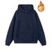Hooded Sweatshirt New Trendy Brand Heavyweight 460G Solid Color Cordless Fleece Lined Thickened Jacket Men Autumn Winter_viptrois.com