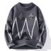 "Men's Classic Knit Sweater - Warm Winter & Autumn Pullover, Soft Long Sleeve Crewneck, Casual & Stylish (Black/White/Khaki/Dark Gray/Red)"_viptrois.com