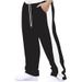 Men's New Pants Splicing Color Collision Loose Straight Drawstring Casual Pants_viptrois.com