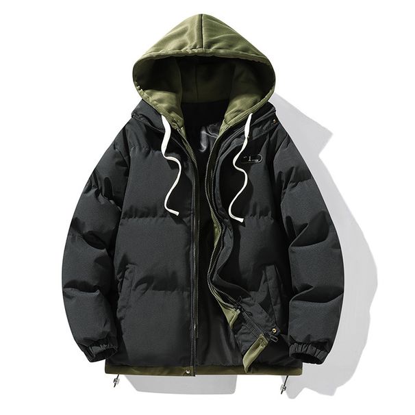 Couple's Winter Layered Hooded Jacket – Unisex Oversized Fleece-Lined Coat With Zip Front (S-XXXL) | Cozy Streetwear For Cold Days_viptrois.com