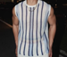 Summer Striped Loose Knitwear Summer Sleeveless Design Trend Simple Round Neck Vest_viptrois.com