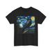 Raven Starry Night | Impressionist Painting T-Shirt Mens Womens Tees Top | Inspired By Starry Night_viptrois.com
