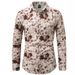 Men's Clothing Long Sleeved Shirts Four Sided Stretch Floral Print Trendy Versatile Long Sleeves Shirt_viptrois.com