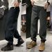 Design Sense Brushed Fleece Three-Dimensional Tailored Sports Sweatpants Versatile Loose Fit Autumn Winter New Men's_viptrois.com