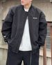Men's Casual Baseball Jacket With Stand Collar - Stylish Loose Fit Cotton Blend Windproof Coat For Spring & Autumn (Red, Green, Black)_viptrois.com