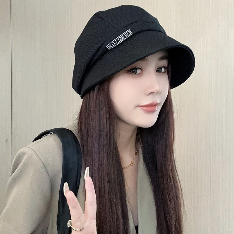 Embroidered Beret Spring Summer Versatile Large Head Circumference Sunshade Sun Protection For Women Face Slimming_viptrois.com