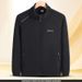 Men’s Stand-Up Collar Fleece Jacket – 100% Polar Fleece Windproof Zip-Up For Hiking & Urban Exploration (Black/Grey/Blue/Green, XL-5XL)_viptrois.com