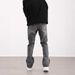 Men's Clothing Retro Washed Distressed Vintage Washed Gray High Street American Retro Jeans - Relaxed Fit Bootcut Denim Pants For Men & Women_viptrois.com