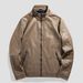 Men's Jacket PU Leather Jacket Trendy Standing Collar Biker Suit Workwear_viptrois.com