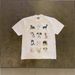 Heavyweight Pure Cotton Oversized T-Shirt For Couples Loose Short-Sleeved Dog Print Top For Women And Men 250g_viptrois.com