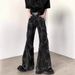 Men's Clothing High Street Vibe Micro Flared Men's High Waist Niche Design Jeans High End Feel_viptrois.com