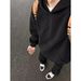 New Solid Color Hooded Sweatshirt With Simple And Comfortable Temperament, Fashionable And Versatile Loose Top_viptrois.com