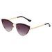 Men's Sunglasses New Frameless Metal Cat Eye Sunglasses Small Frame Personality Trend Triangle Sunglasses Women's Fashion Glasses_viptrois.com