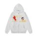 American Style Embroidered Galloping Horse Letter Hooded Sweatshirt Zipper Cardigan Unisex 2025 Loose Jacket_viptrois.com
