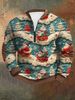 Pure Autumn Winter 2025 Digital Print Christmas New Fleece M's Sweatshirt Stand Collar Half Zip Long Sleeve Hley Jacket_viptrois.com