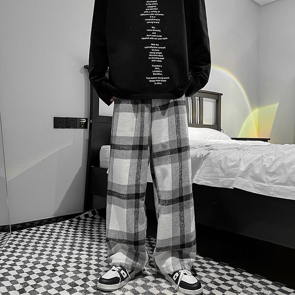 Men's Clothing Casual Casual Pants Loose Drawstring Pants_viptrois.com