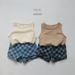 Mother & Kids Summer new Korean version of children's plaid denim shorts for boys and girls all-match retro casual pants_viptrois.com