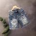Men's Clothing Painted Graffiti Denim Shorts Men's Heavyweight Trend Handsome Scratched Hole Washed Shorts Men_viptrois.com