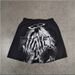 Men's Dark Themed 3D Printed Shorts Hip Hop Style Loose Fit Sporty Street Style Five Point Pants_viptrois.com