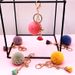 Bag Charm Creative Keychain Cute Tassel Fruit Color Fur Ball Car Key Chain Bag Pendant Plush Small Gift Accessories_viptrois.com