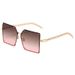 Oversized Square Frame Sunglasses - Rivet Detailing With Chain Temples For Street Style Photography_viptrois.com