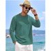 Cross-Border Exclusive Basic Long Sleeve T-Shirt Men, Pure Cotton, Drop Shoulder, Crew Neck, Pullover, Inner Layer, Base_viptrois.com