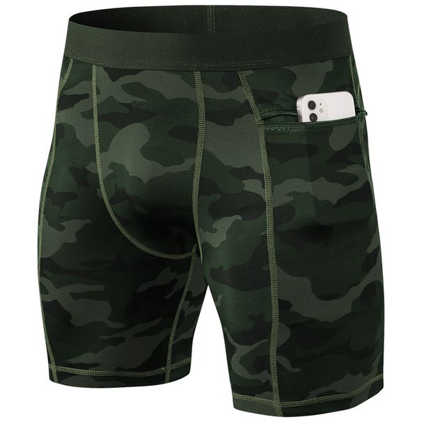 Men's Clothing Tight Fitness Shorts Zipper Elastic Perspiration Quick Drying Running Training Basketball Track And Field Summer Sports Pants_viptrois.com