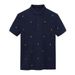 Men's Clothing Summer New Business Casual Polo Shirt Navy Blue Lightning Embroidery Short Sleeved T Shirt POLO Shirt_viptrois.com