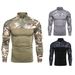 Men's Clothing Outdoor Fitness Men's Summer Camouflage Long Sleeved T Shirt Youth Tactical Clothing_viptrois.com