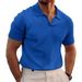 Men's Clothing New T Shirt Men's Heavy Waffle Oversize Solid Color Casual Short Sleeve_viptrois.com
