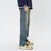 JFU European And American High Street Style Vibe Jeans, Spring And Autumn Retro Straight Leg Jeans For Men, American Street Style Long Pants._viptrois.com