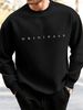 Autumn And Winter Men's Long Sleeved Round Neck Black Top Loose Casual Hoodie Hooded Hoodie ORIGINALS_viptrois.com