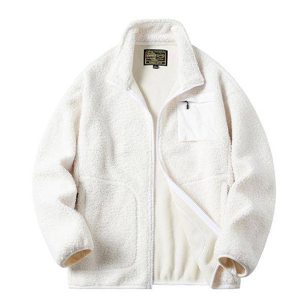 Lamb Fleece Jacket Men's Fleece Jacket Blue Teddy Fleece Men's And Women's Fleece Couple Clothing_viptrois.com