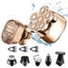 6 In 1 Headshaver USB Groomer Waterproof Rotary Razor Foil Head Barber Beard Nose Hair Trimmer Electric Shaver For Men_viptrois.com