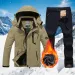 Winter Pants Men Ski Suit Set: Thickened Fleece Snowboard Jacket And Pants, Waterproof Windproof Snow Suits For Outdoor_viptrois.com