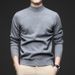 Men's Slim Fit Semi-Turtleneck Sweater – Autumn Essential Knit Pullover, Soft & Stylish Base Layer For Casual Wear_viptrois.com
