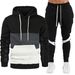 Tri-Color Hooded Tracksuit Set – Men’s Athletic Jogger & Zip-Up (M-XXXL, 6 Color Blocks, 90% Polyester)_viptrois.com