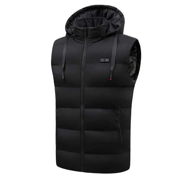 Men's Clothing men's and women's hooded sleeveless waistcoat cotton vest winter warm vest 11 zone smart constant temperature heating clothing_viptrois.com