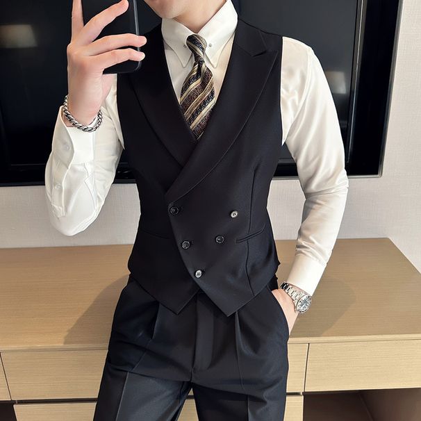 Men's Clothing Men's Slim Fit Double Breasted Gold Suit Jacket Peak Lapel Single Blazer For Formal & Casual_viptrois.com