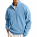 2026 New Men's Versatile Sweatshirt Fashion Casual Half Zipper Stand-Up Neck Long Sleeve Sweater Men's_viptrois.com