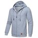 Cross-Border European And American Men's Plaid Jacquard Sweatshirt Long Sleeve Hoodie Warm Color Hooded Sports Zipper_viptrois.com