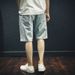 Men's Clothing Summer Men's Fashion Denim Shorts New Style Ins Thin Loose Straight Fashion Brand Blue Shorts_viptrois.com