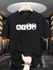 Maglietta Uomo 180g Cotone Puro Stampa Scritta Risk Morbida Lavabile Macchina Adatta Tutte Le Stagioni Vestibilità Regolare Streetwear_viptrois.com