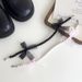 Lace Mesh Bow Pearl Beaded Shoe Buckle Heel Chain Shoe Buckle Accessories Beaded Pendant Decoration Shoe Decoration_viptrois.com